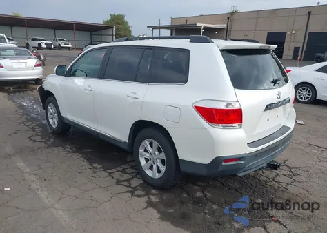 2012 Toyota Highlander Base V6 from USA, damaged, VIN 5TDBK3EH6CS132510